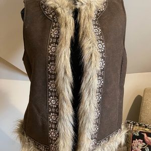 Faux fur lined Vest